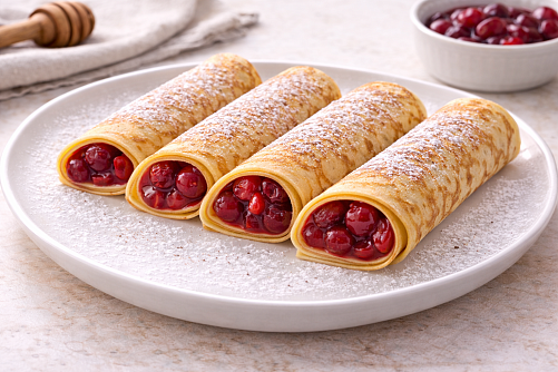 Блинчики с вишней