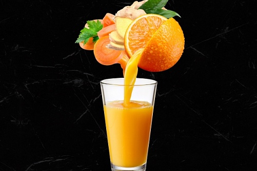 Сок фреш морковь-апельсин-имбирь